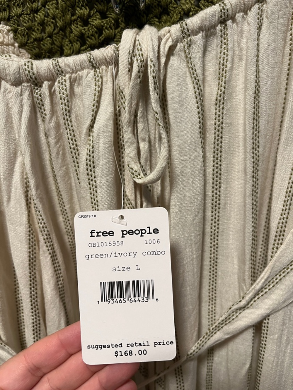 FREE PEOPLE (NWT) Harper Maxi Dress, Crochet, Beach, Size Large - Picture 8 of 10